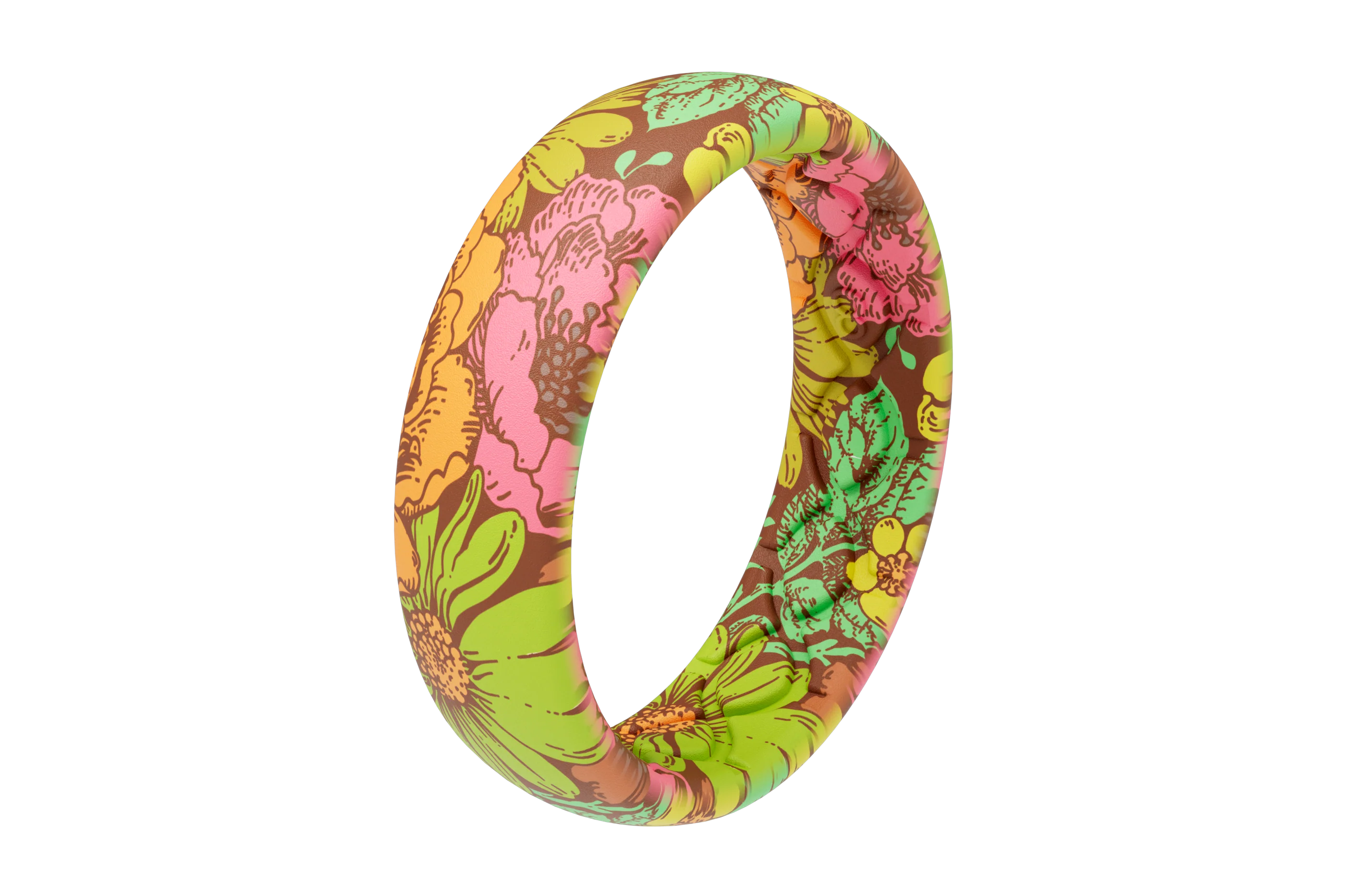 Retro Floral Thin Ring - Image 2