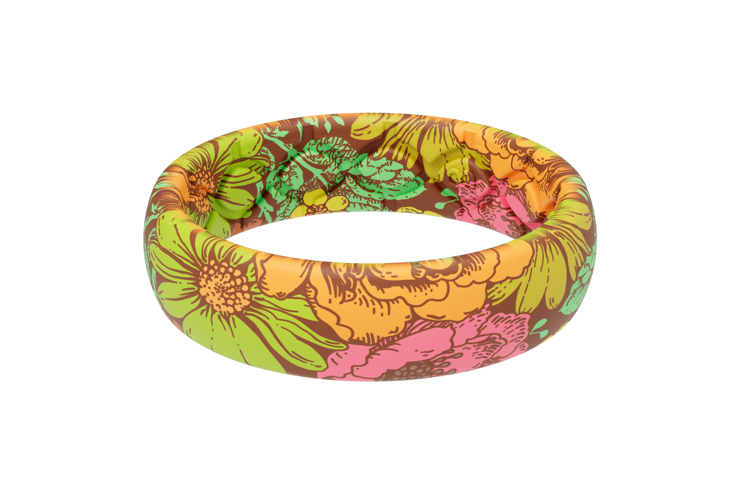 Retro Floral Thin Ring - Image 3