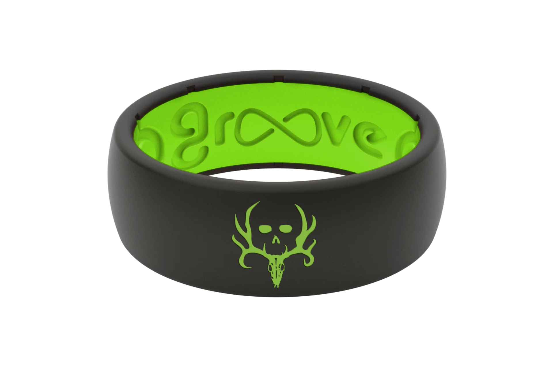 Bone Collector Black & Green Ring