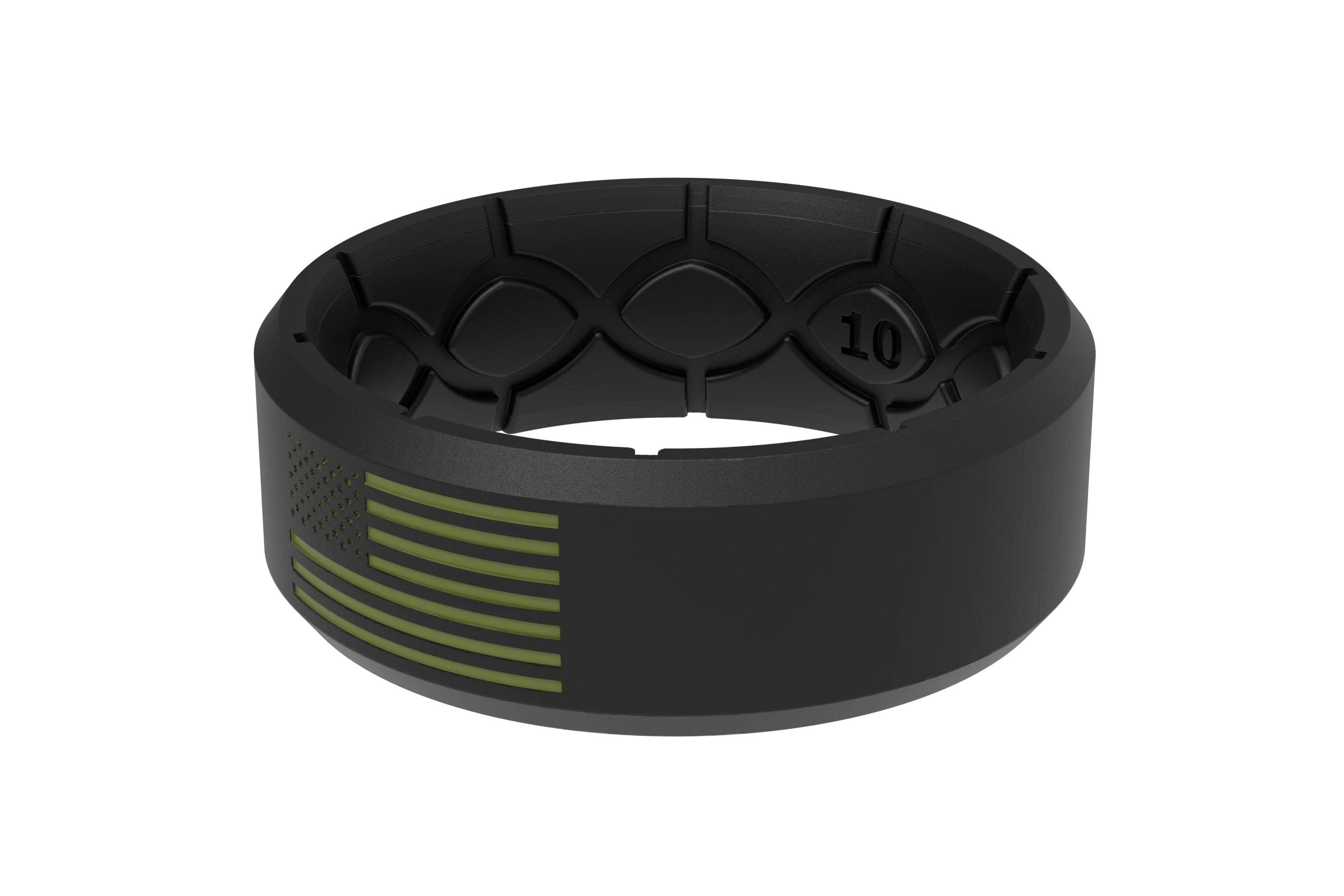 Edge Hero - America Black & Moss Green Flag Ring - Image 3
