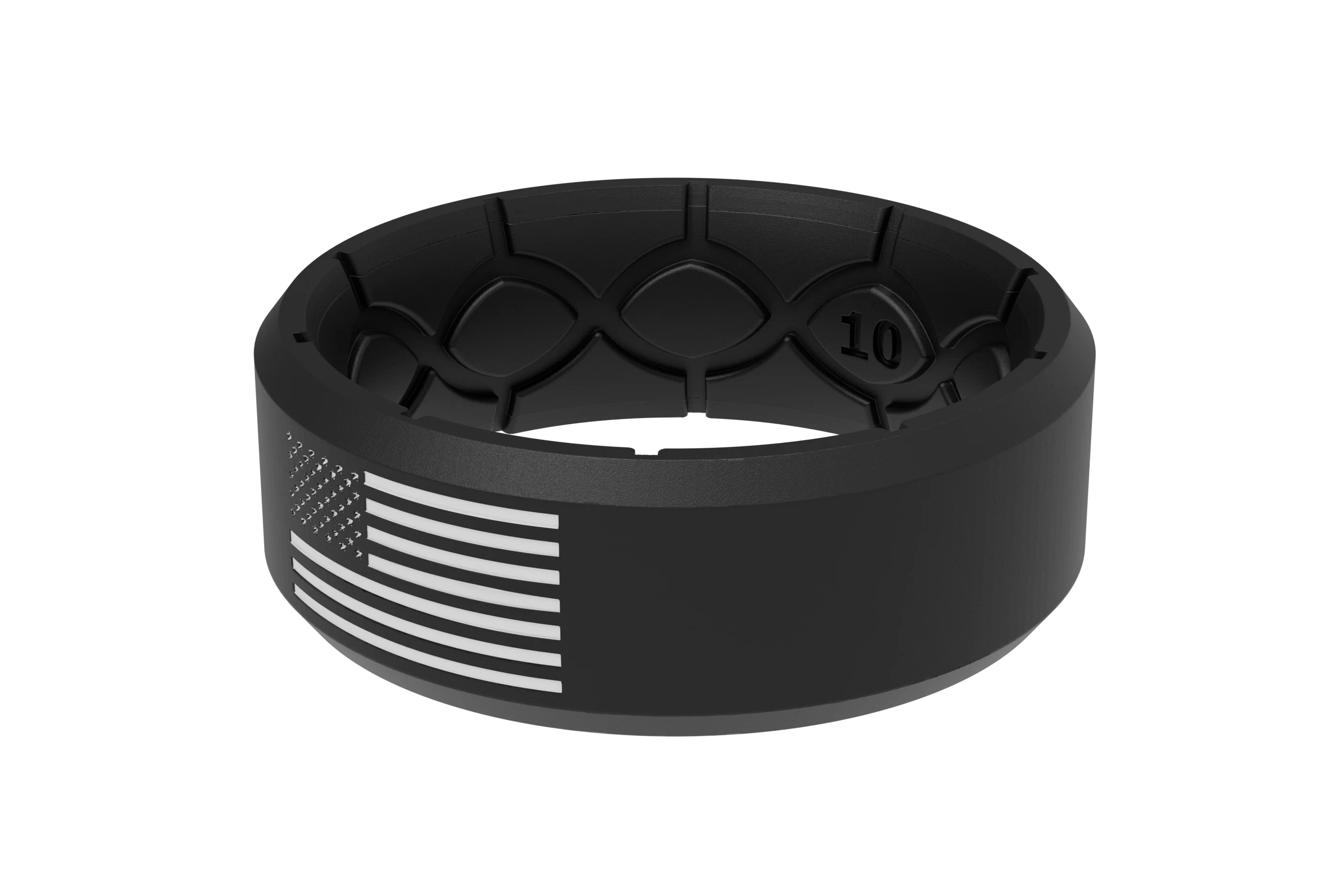 Edge Hero - America Black & White Flag Ring - Image 3