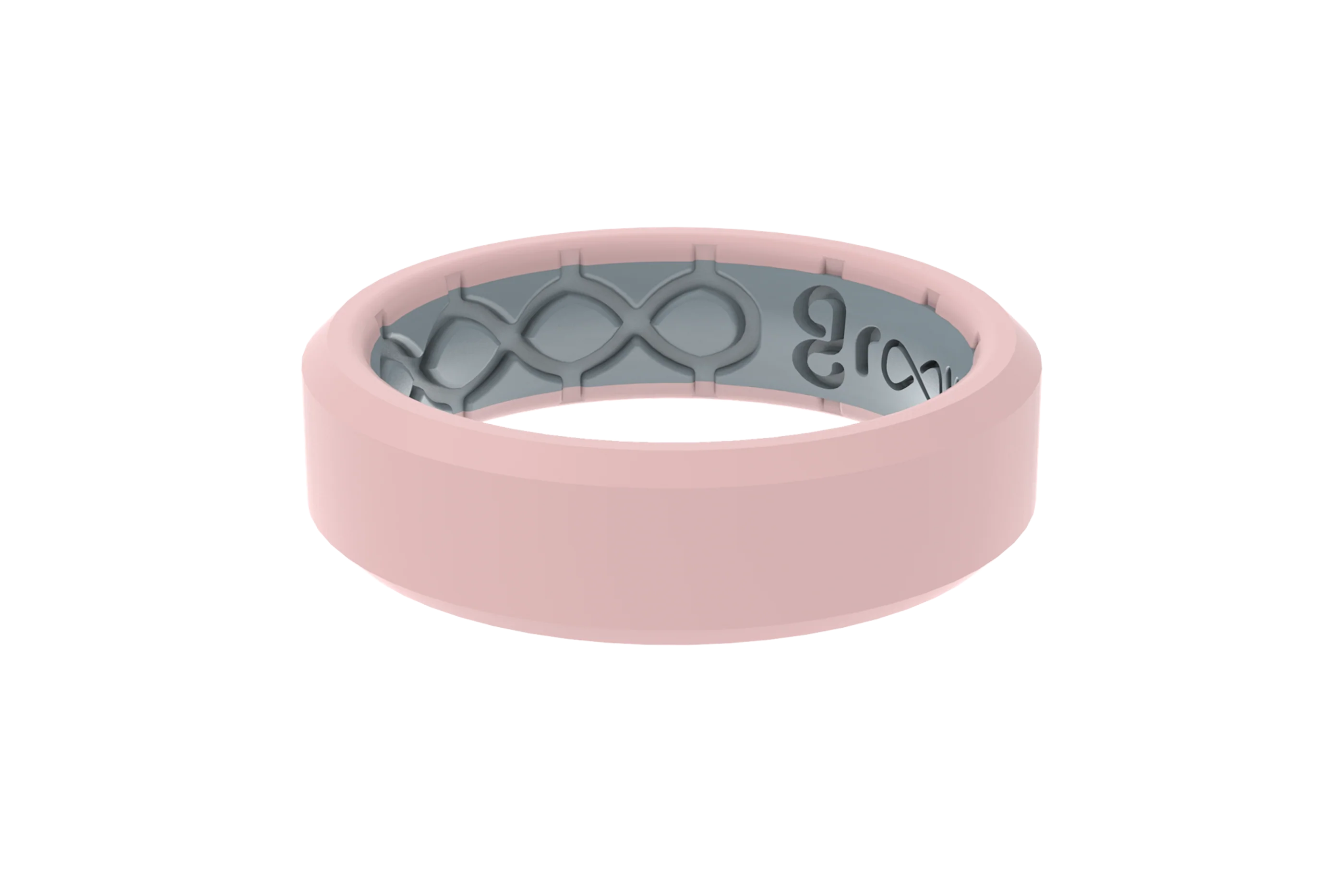 Edge Rose Quartz Thin Ring - Image 3