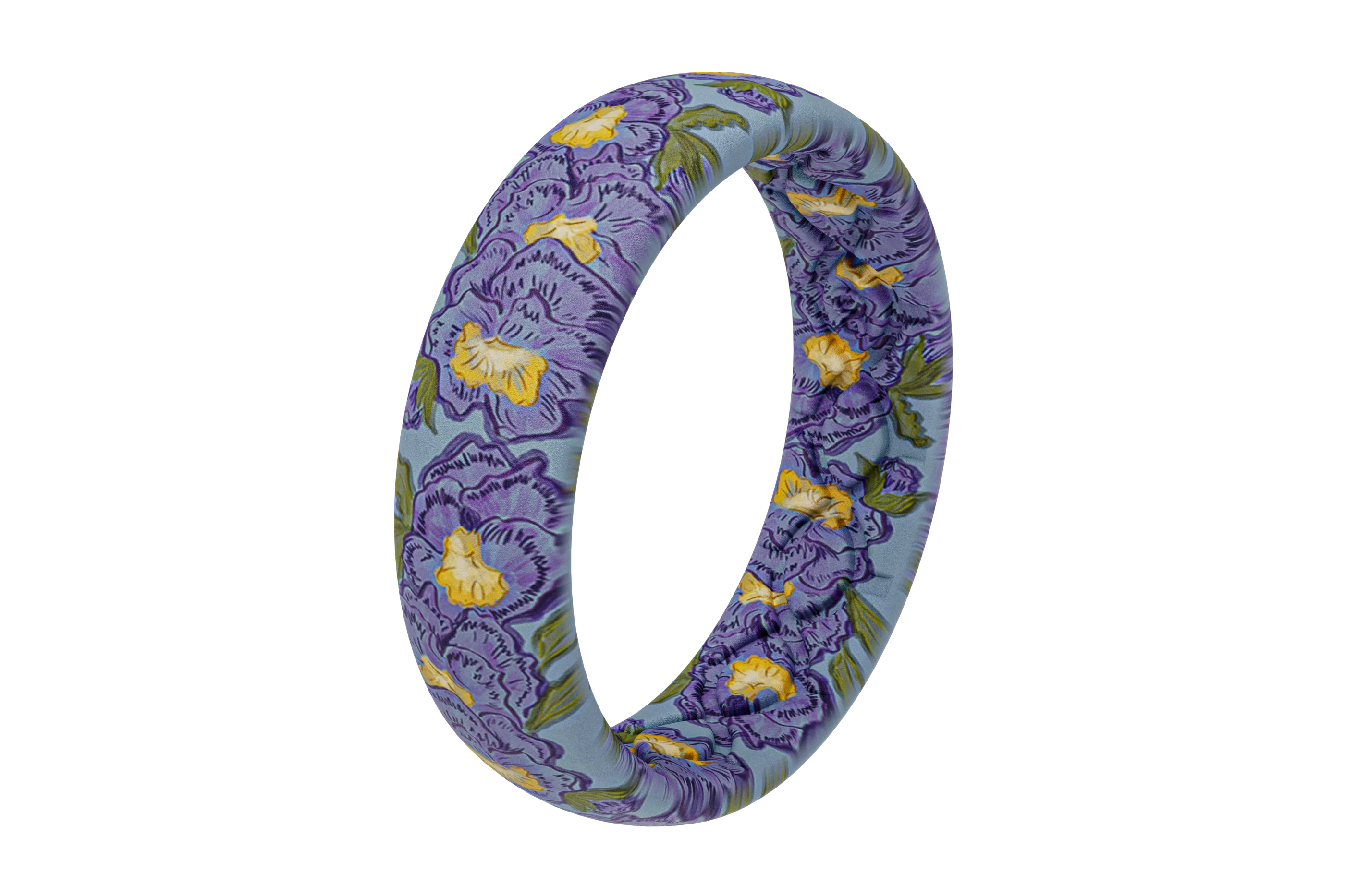 February Violets Thin Ring - Image 3