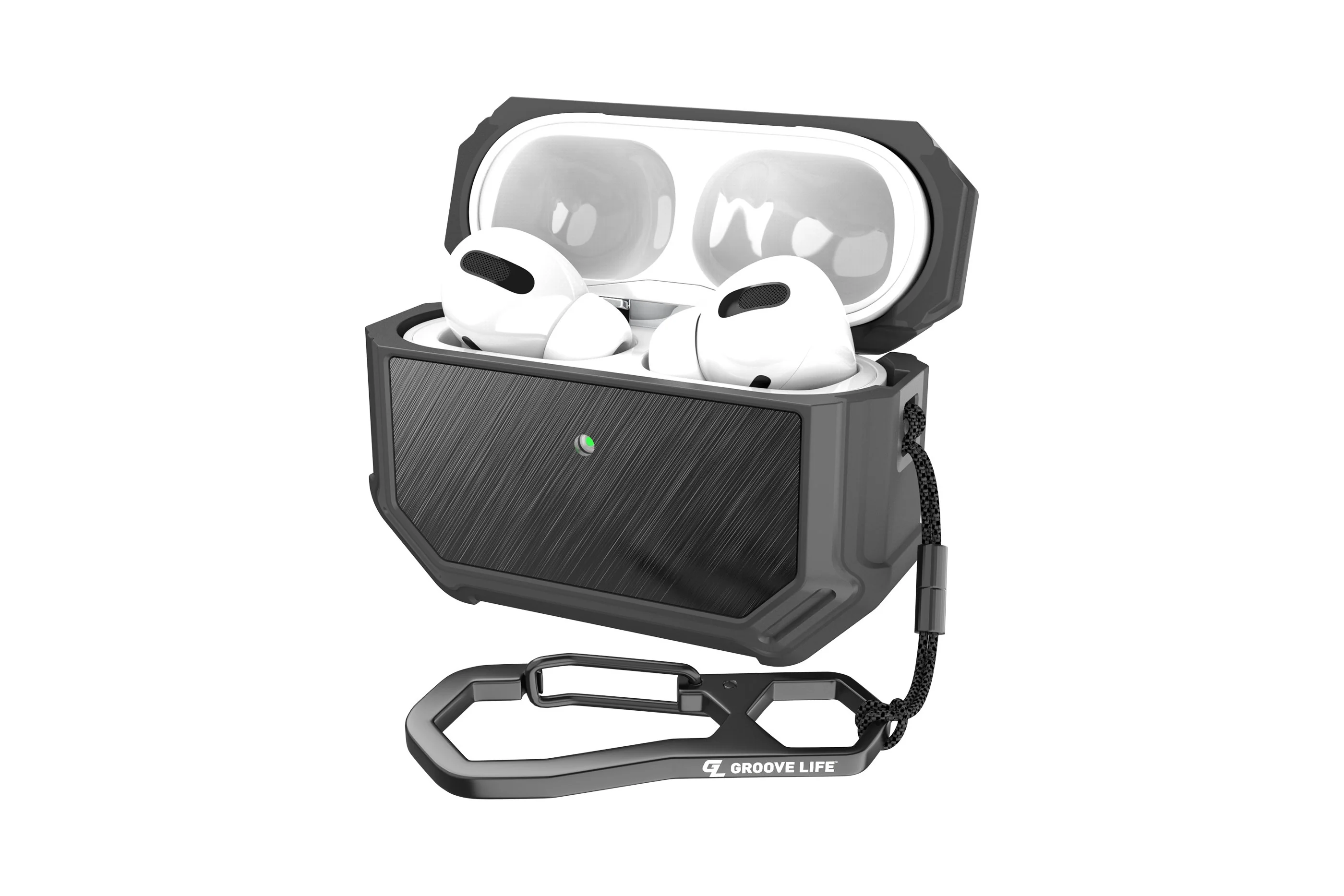 Groove Case Gun Metal/Black Aluminum for AirPods Pro - Image 2