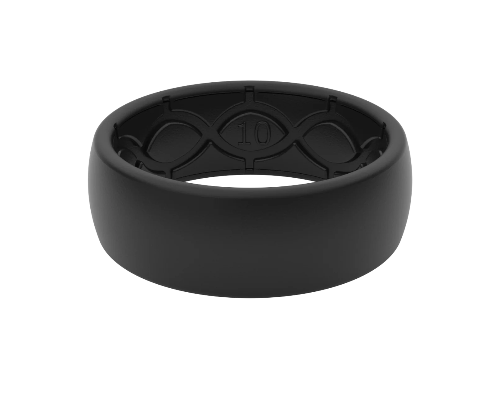 Solid Midnight Black Ring - Image 4