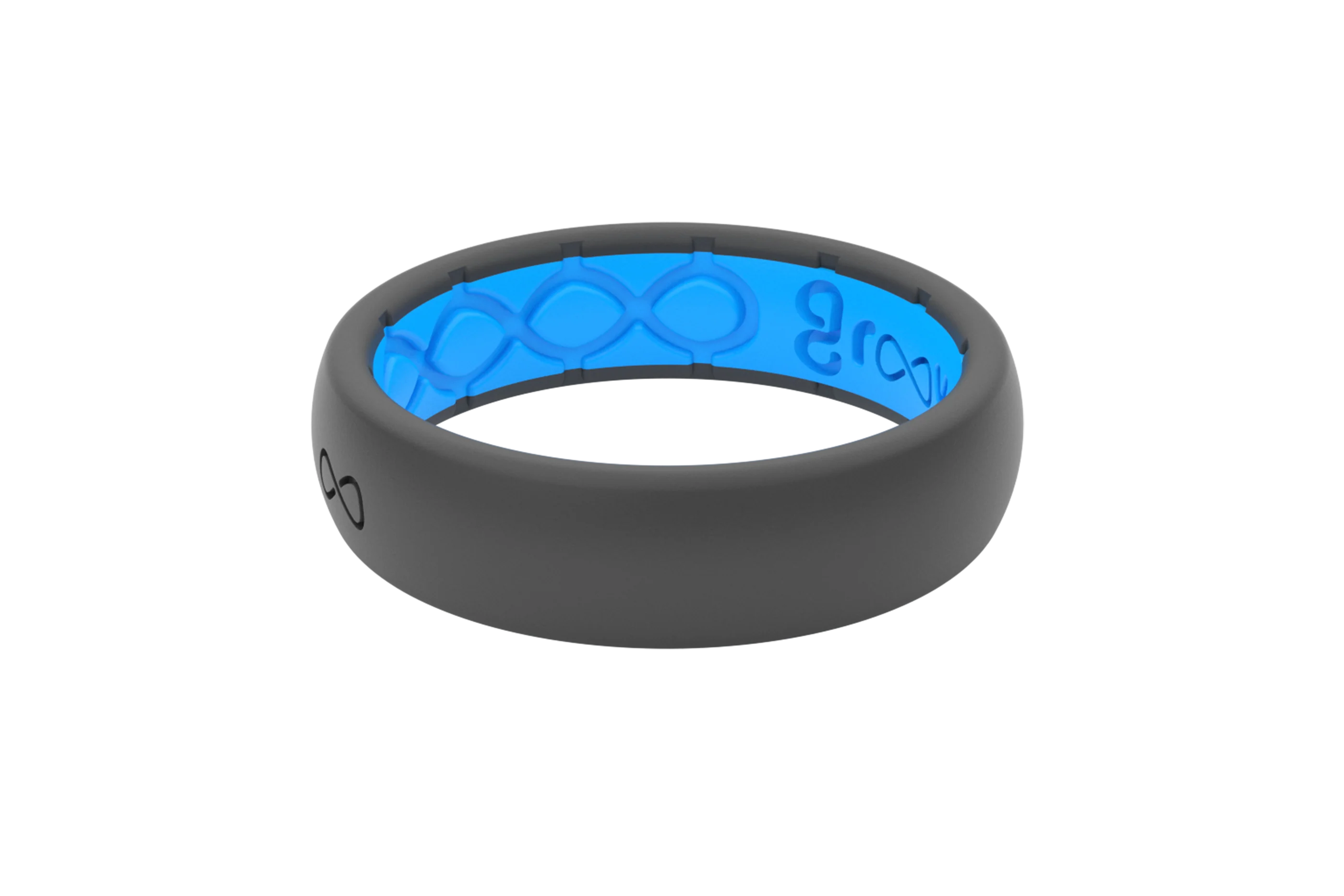 Solid Deep Stone Thin Ring - Image 3