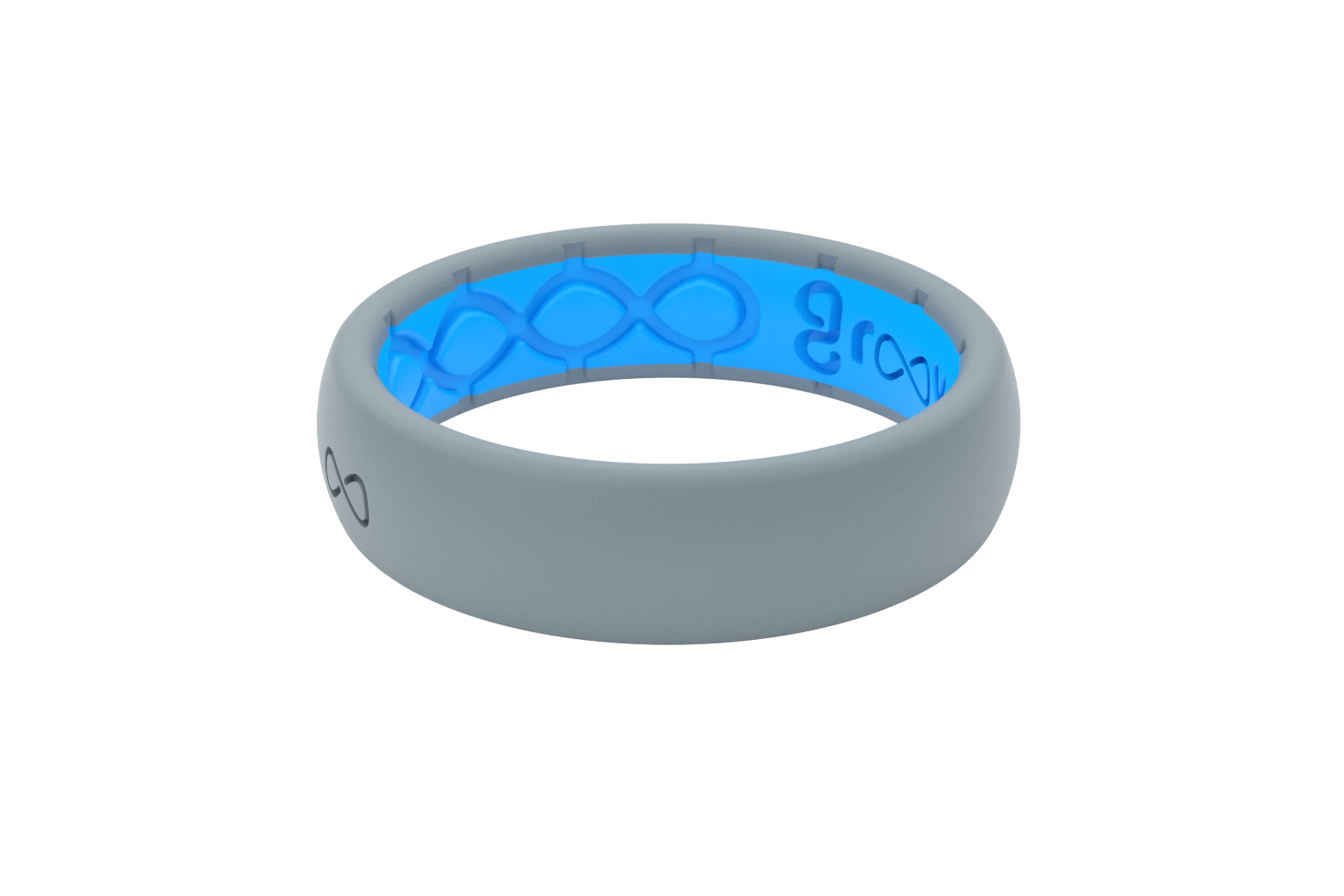 Solid Storm Grey Thin Ring - Image 3