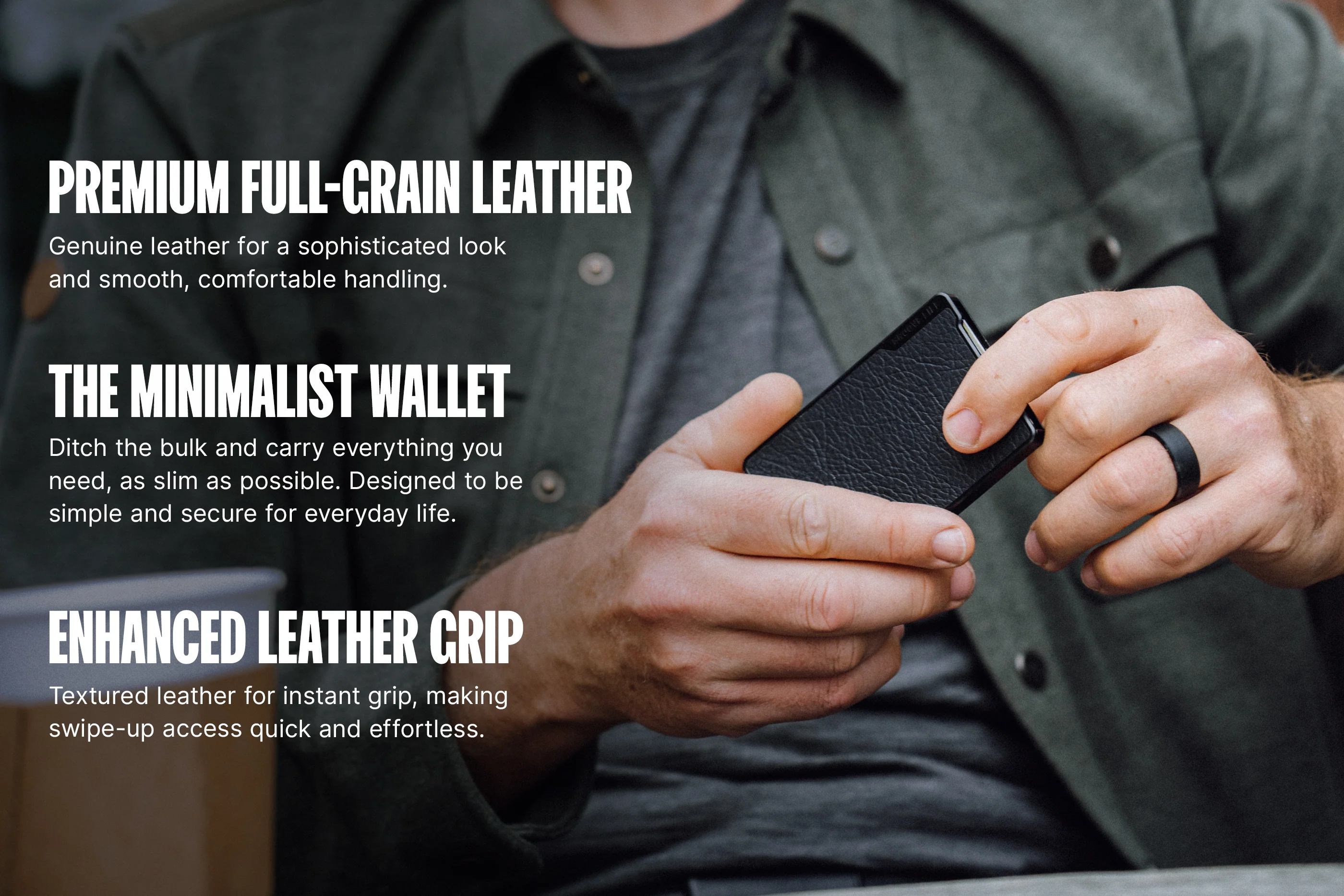 Groove Wallet® Leather - Black - Image 4