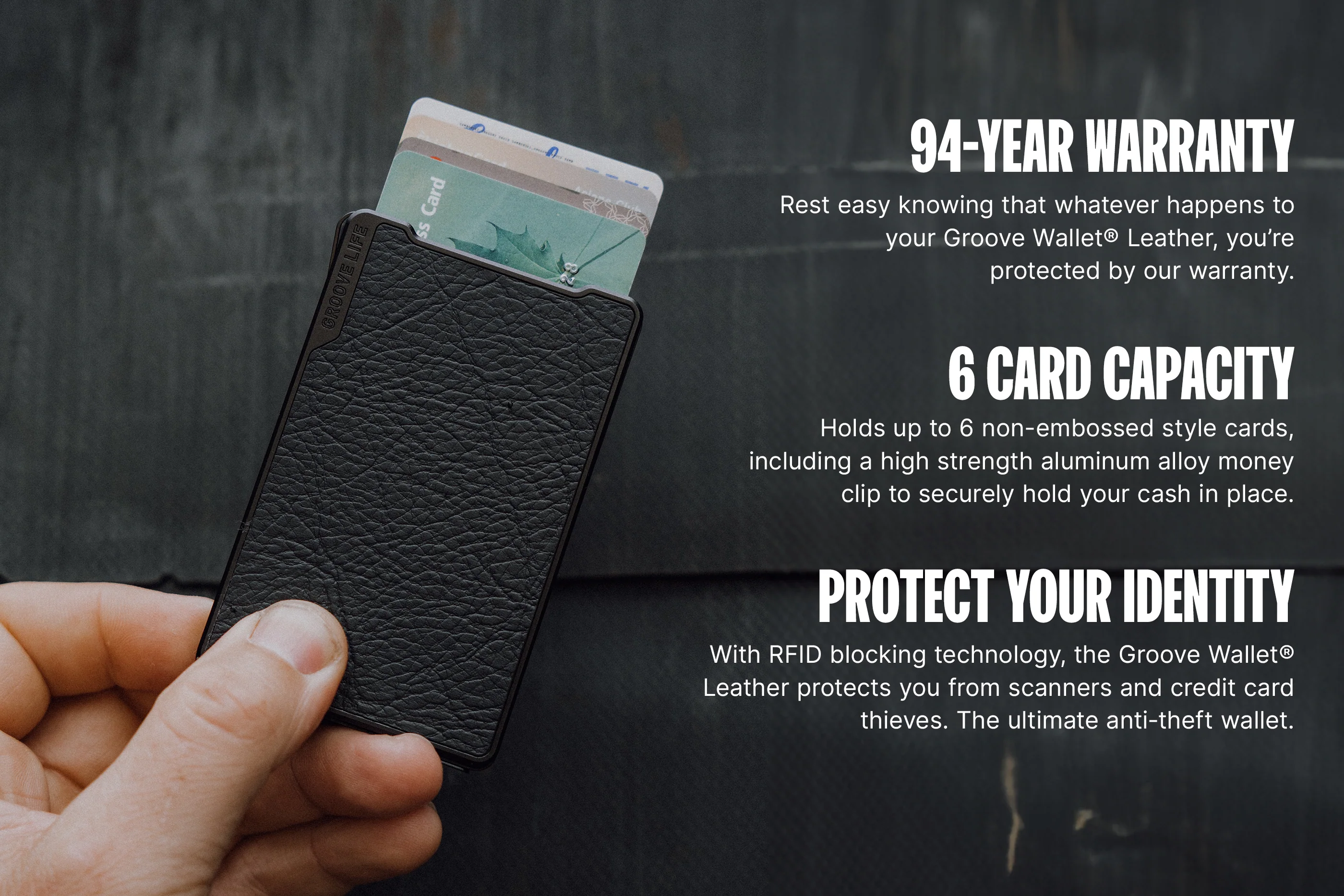 Groove Wallet® Leather - Black - Image 5