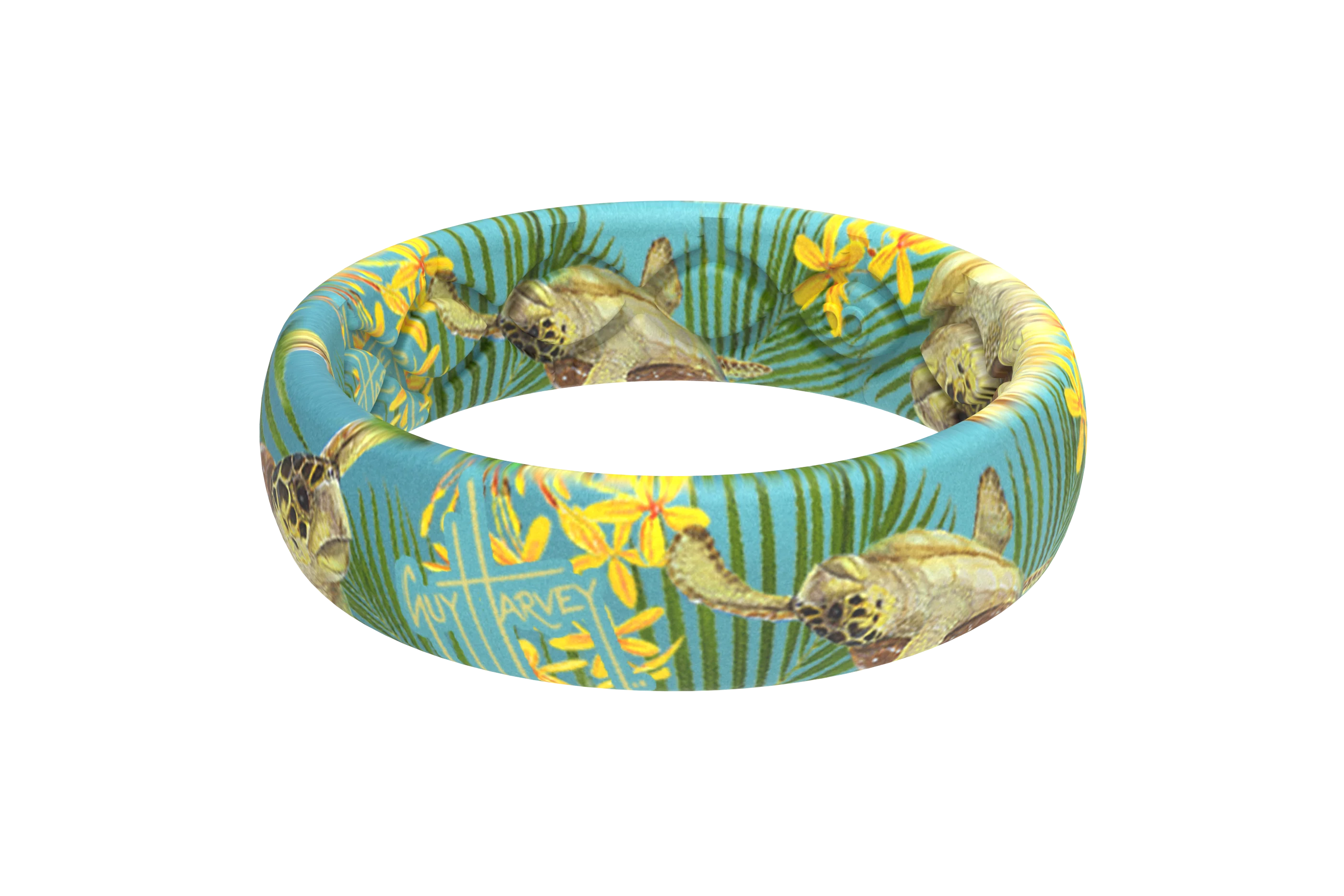 Guy Harvey Tropical Turtle Thin Ring - Image 3