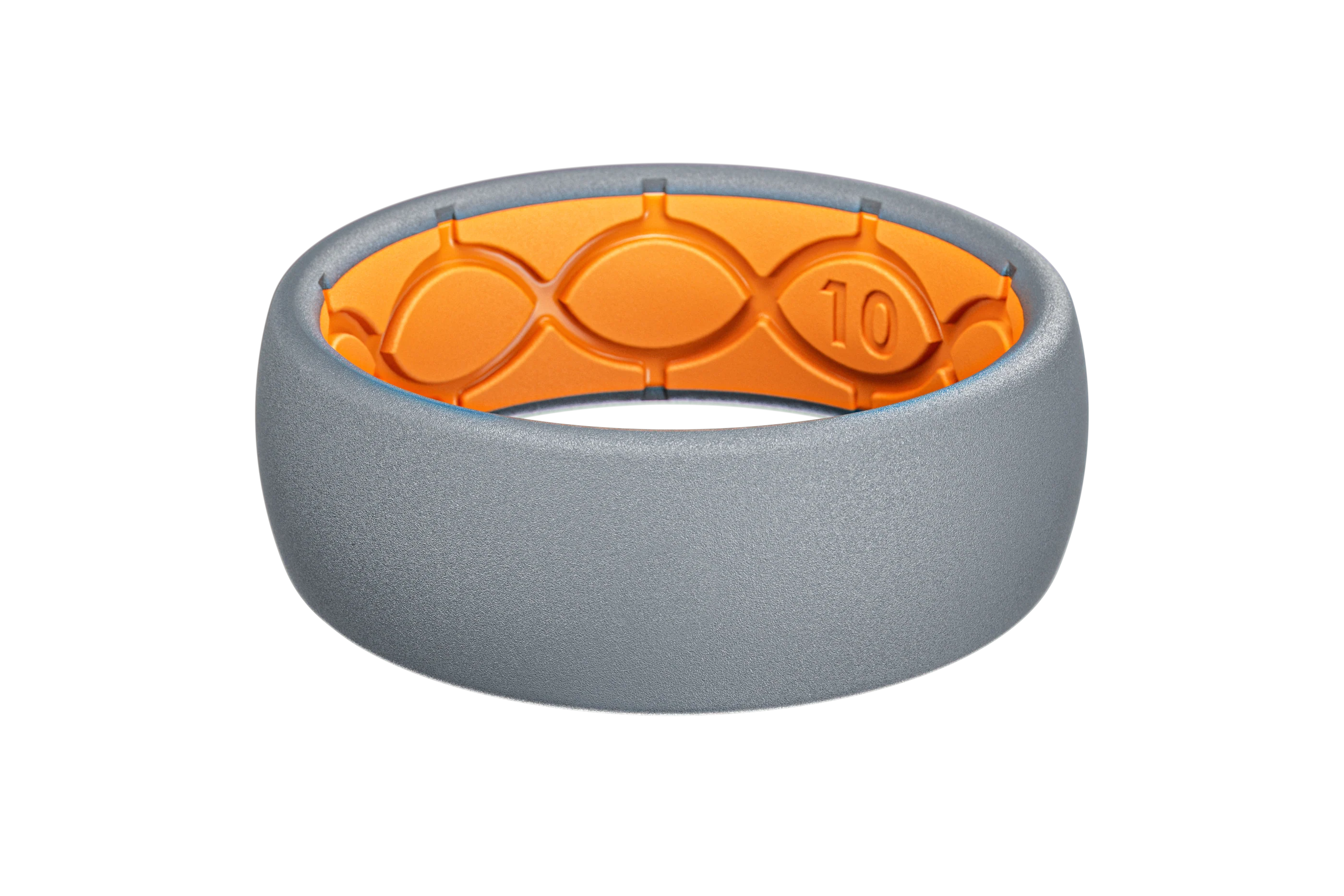 Solid Storm Grey & Orange Ring - Image 3