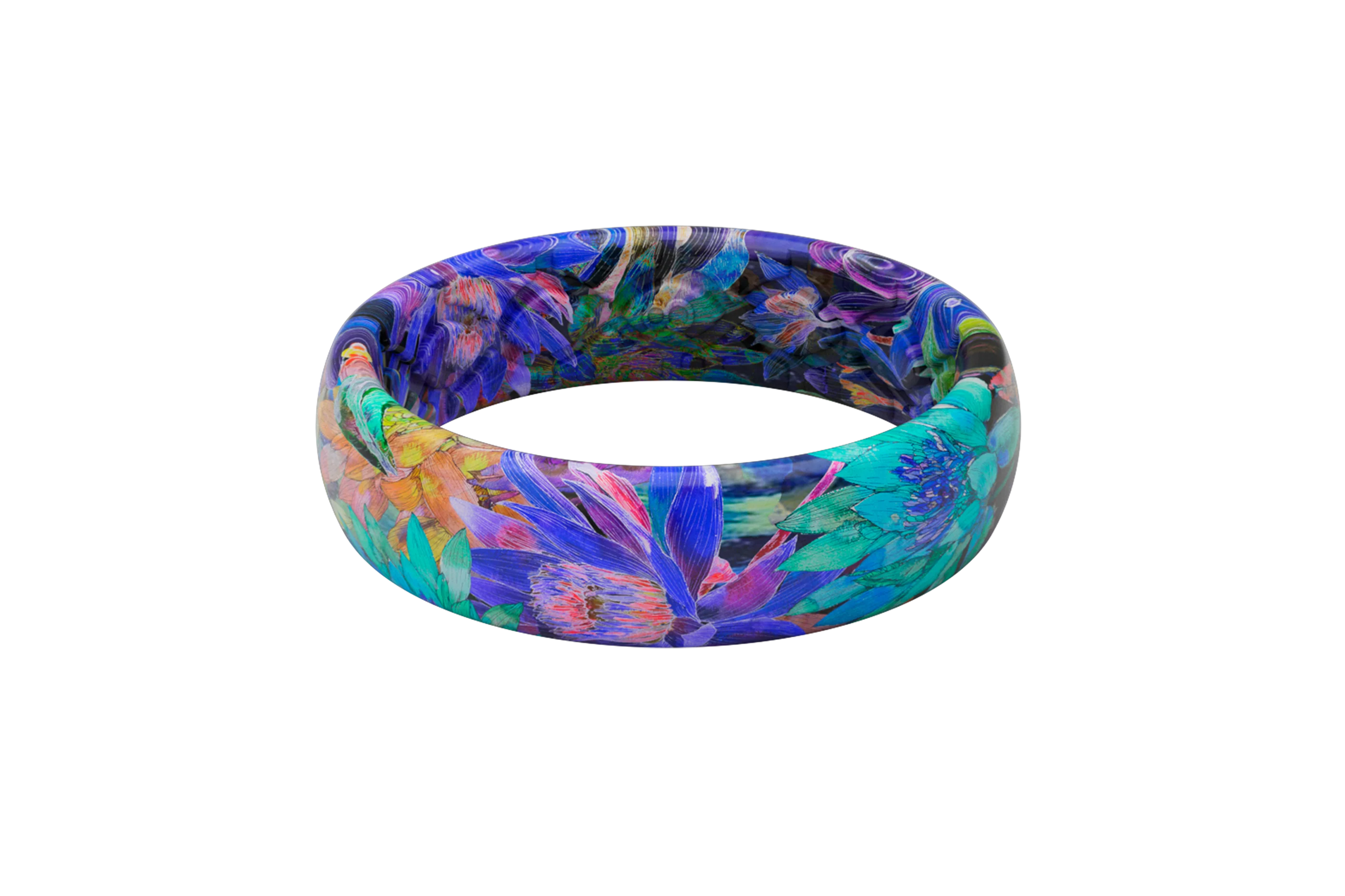 Twilight Blossom Thin Ring - Image 3