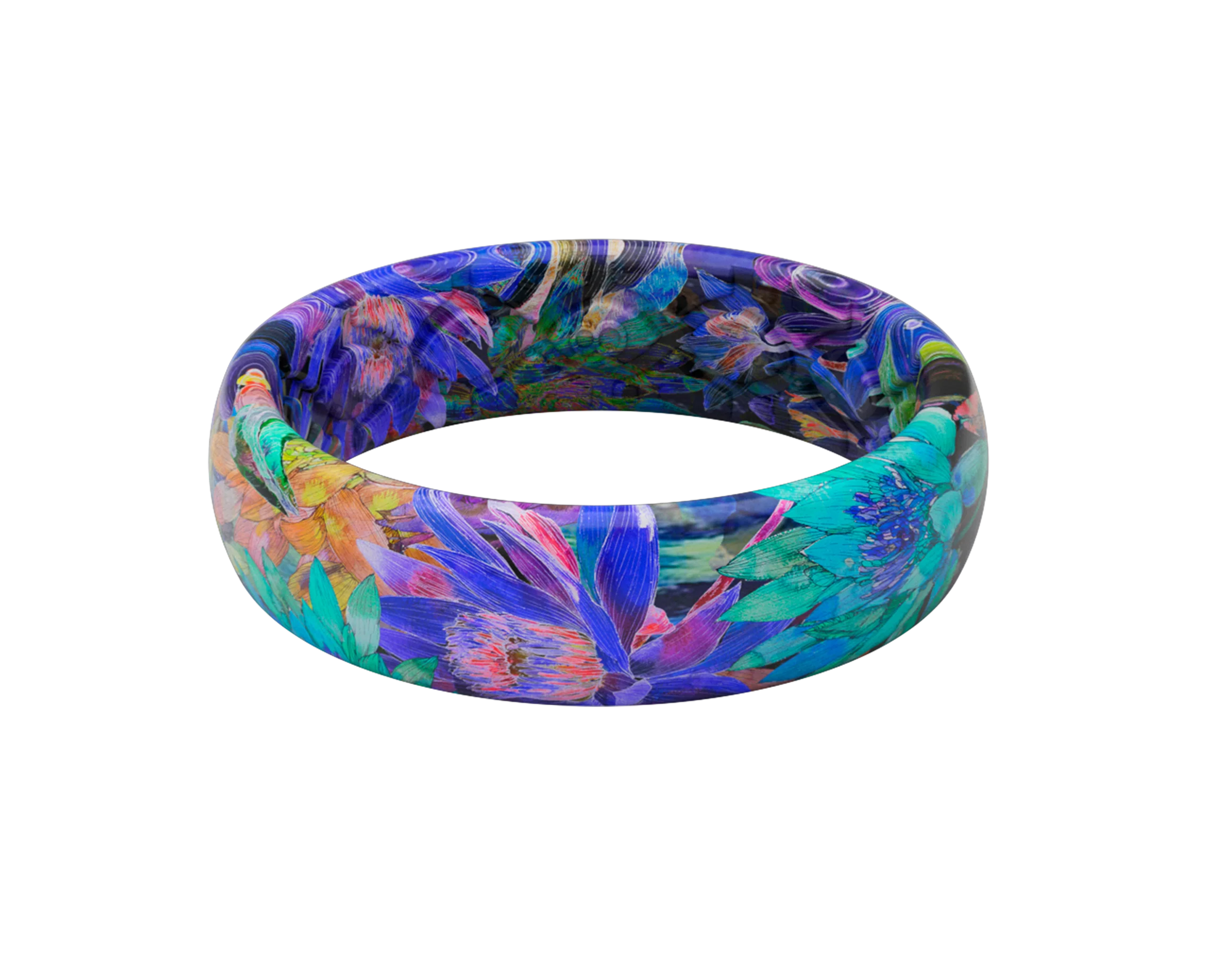 Twilight Blossom Thin Ring - Image 4