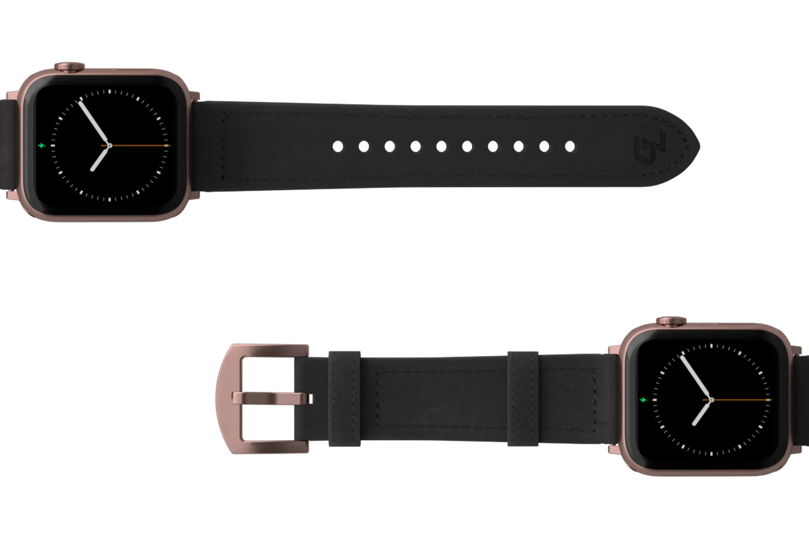 Vulcan Obsidian - Black Apple Leather Watch Band - Image 10