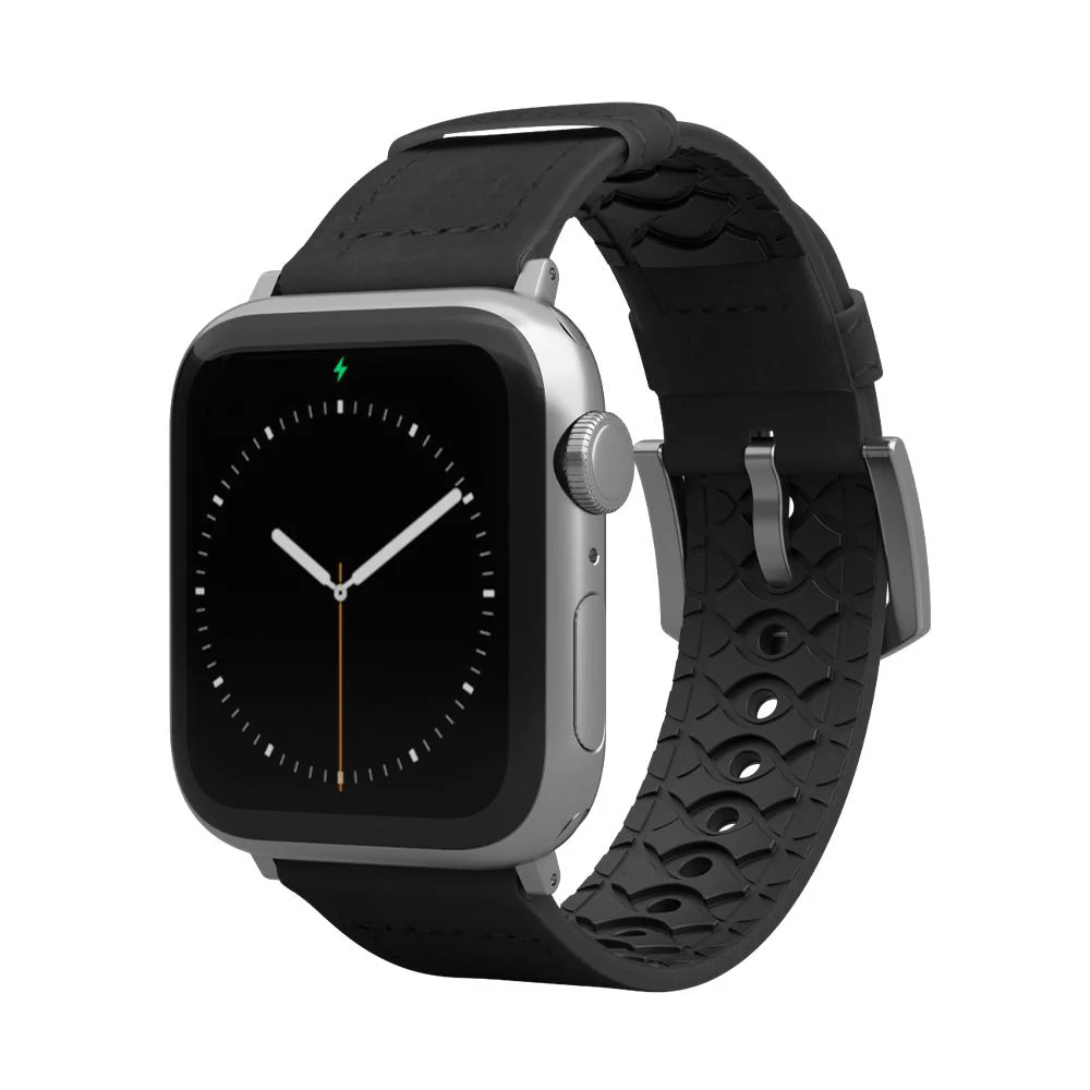 Vulcan Obsidian - Black Apple Leather Watch Band - Image 12