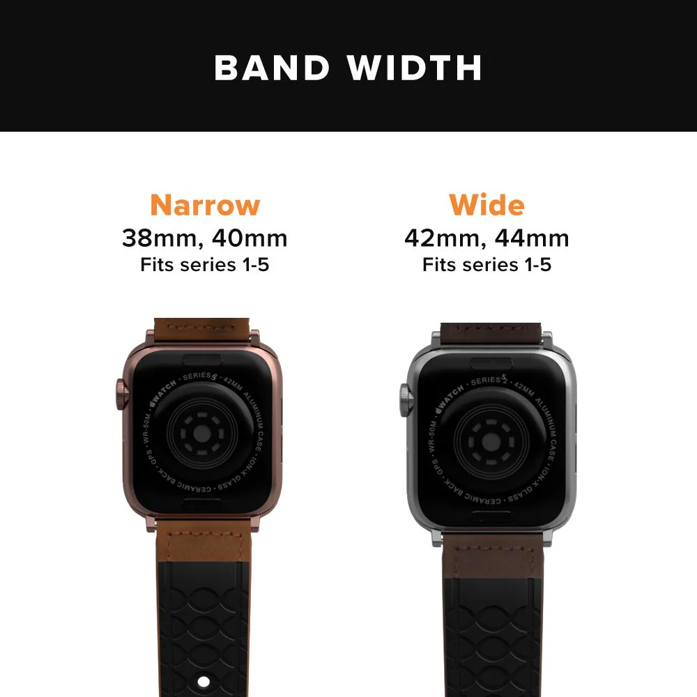 Vulcan Obsidian - Black Apple Leather Watch Band - Image 14