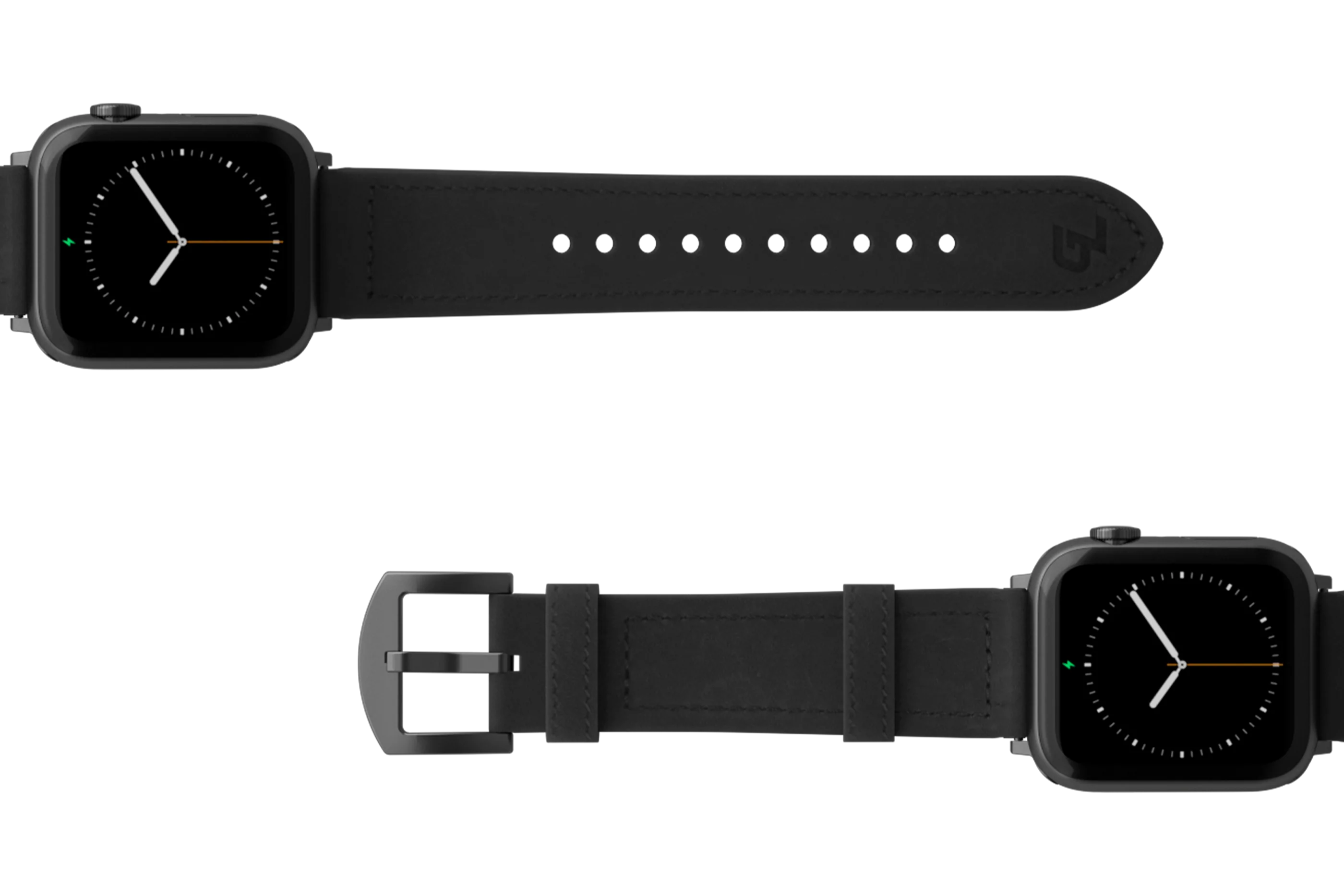 Vulcan Obsidian - Black Apple Leather Watch Band - Image 3
