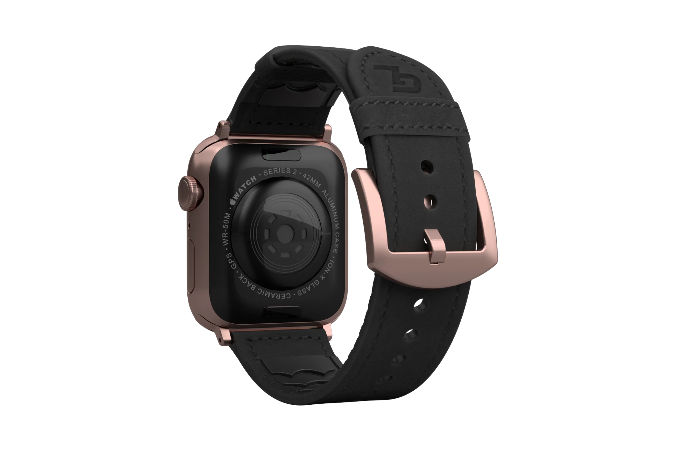 Vulcan Obsidian - Black Apple Leather Watch Band - Image 7