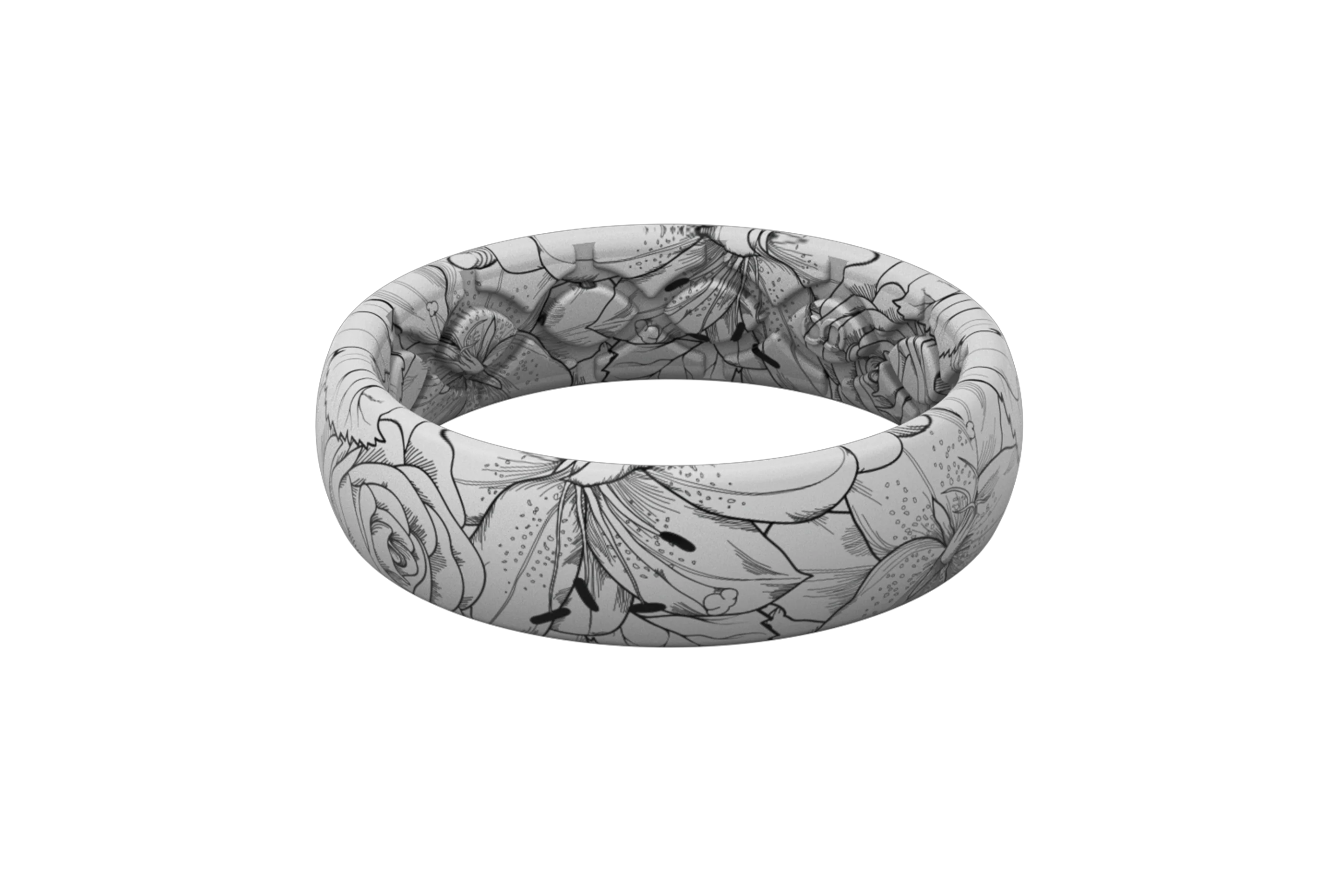Winter Rose Thin Ring - Image 3