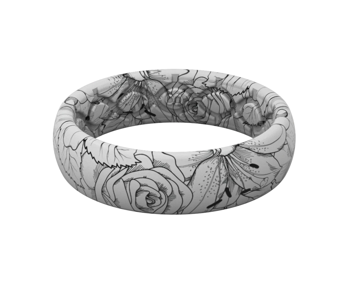 Winter Rose Thin Ring - Image 7